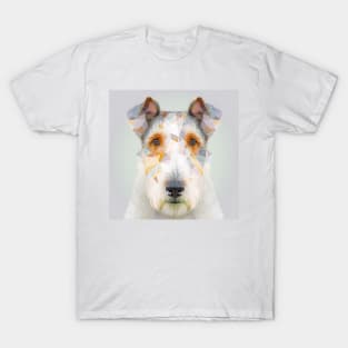 A Fractal Design of A Wire Fox Terrier T-Shirt